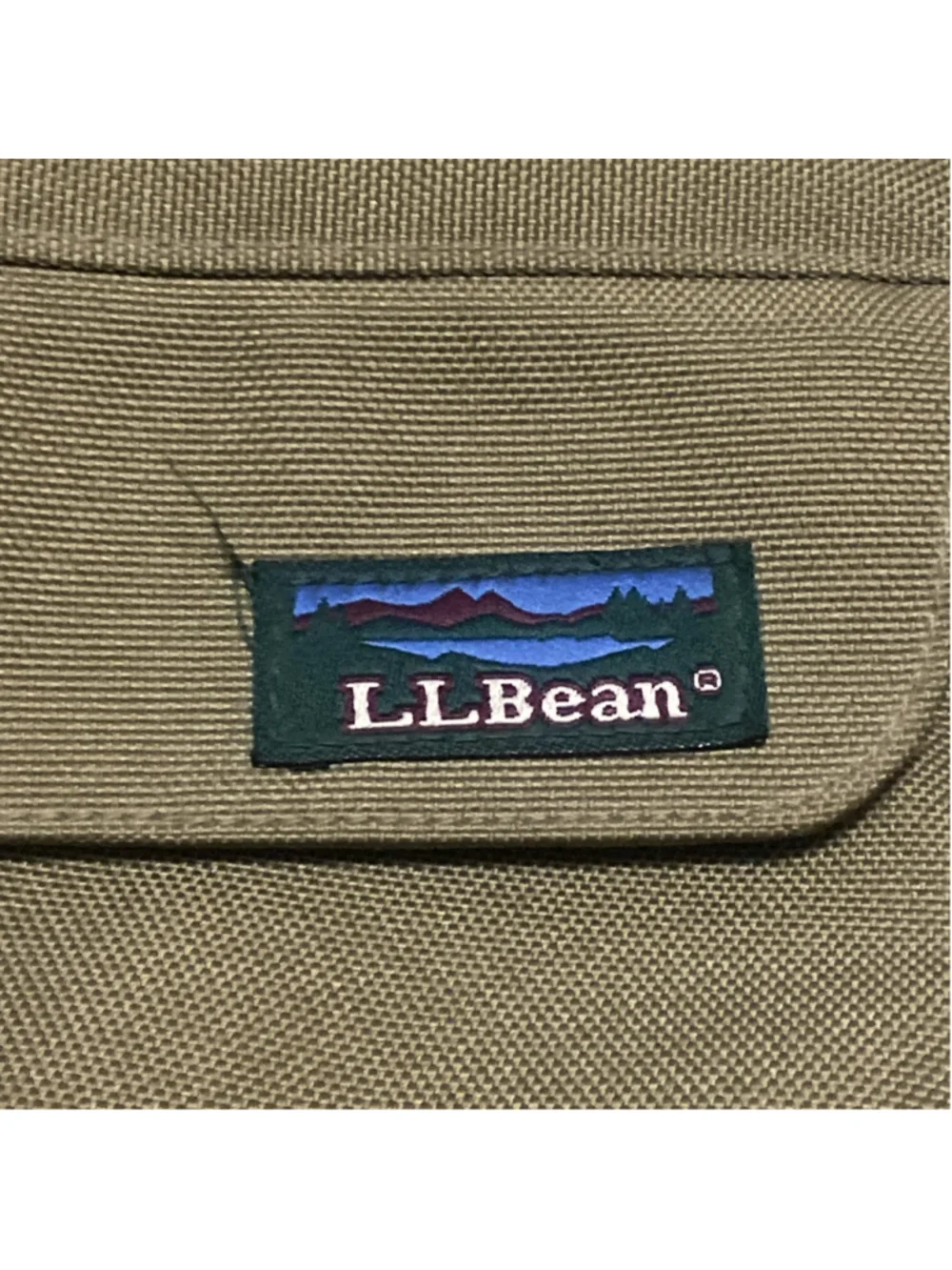 Vintage L.L. Bean Sling Bag USA Made Khaki Crossbody Hiking Daypack